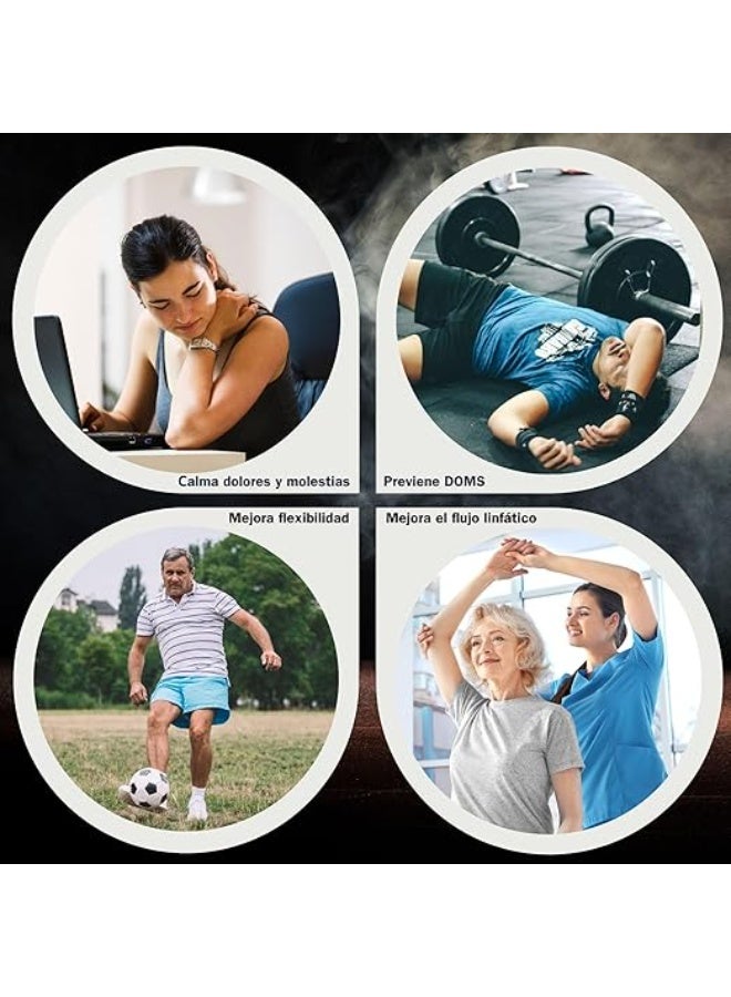 جهاز مساج وتدليك العضلات الاحترافي (Massage Gun)، مسدس تدليك الأنسجة العميقة لتخفيف الآلام والاستشفاء الرياضي مع سرعات ورؤوس متعددة - Image 2